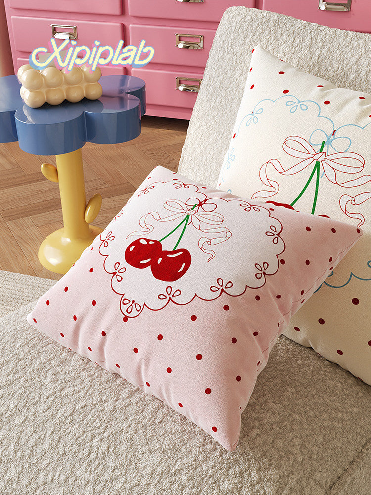 Cherry cream style pillow