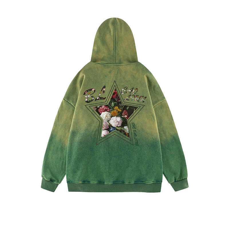 Y2K Grunge Star Hiphop Hooded Sweatshirt