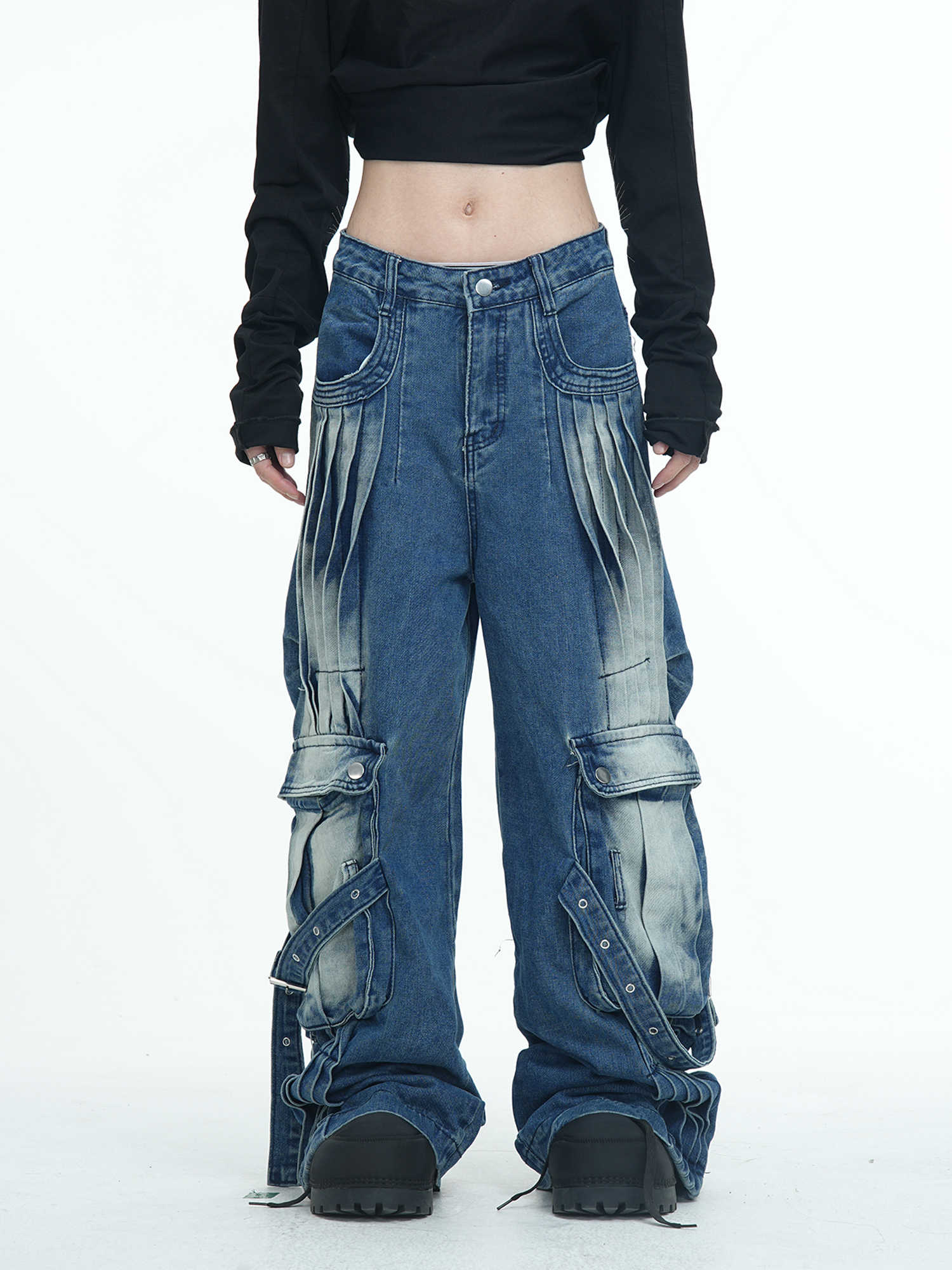 Large Pockets Y2K Baggy Jeans