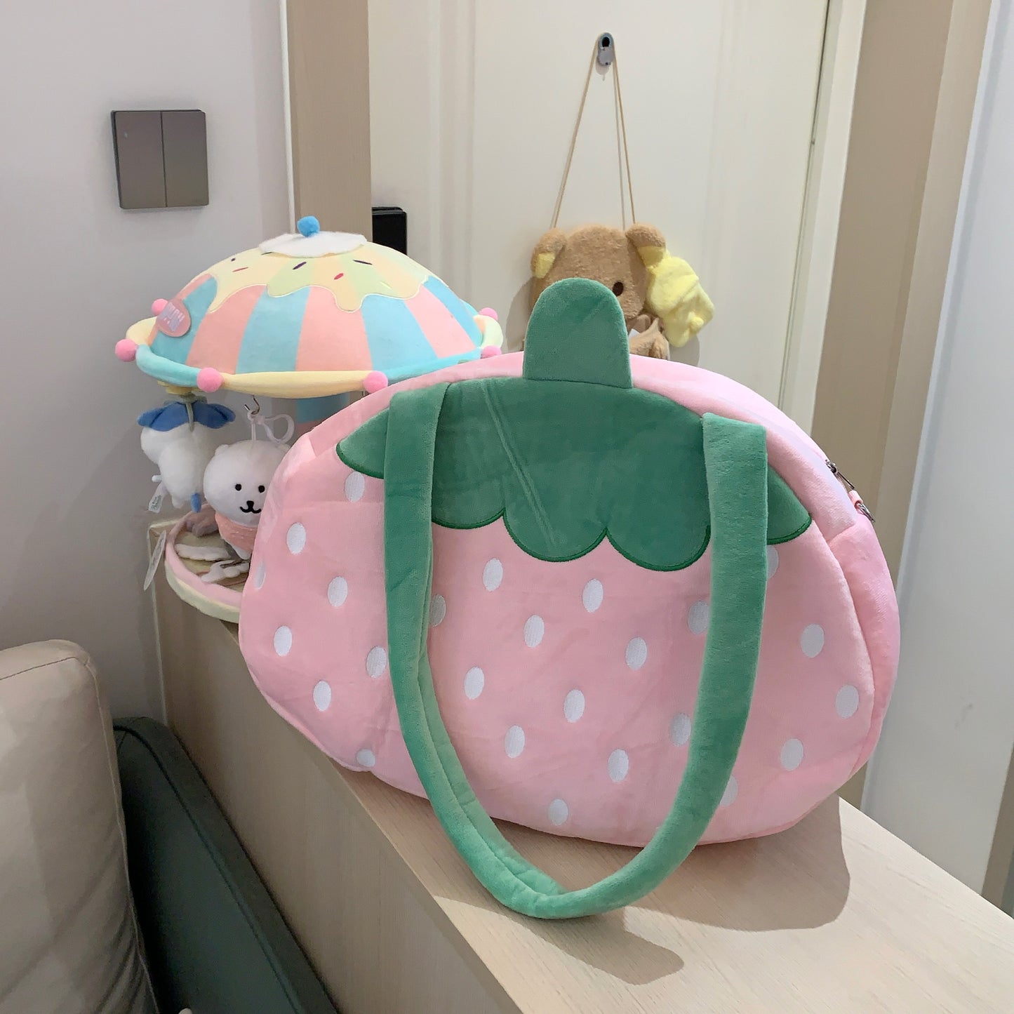 kawaii strawberry handbag