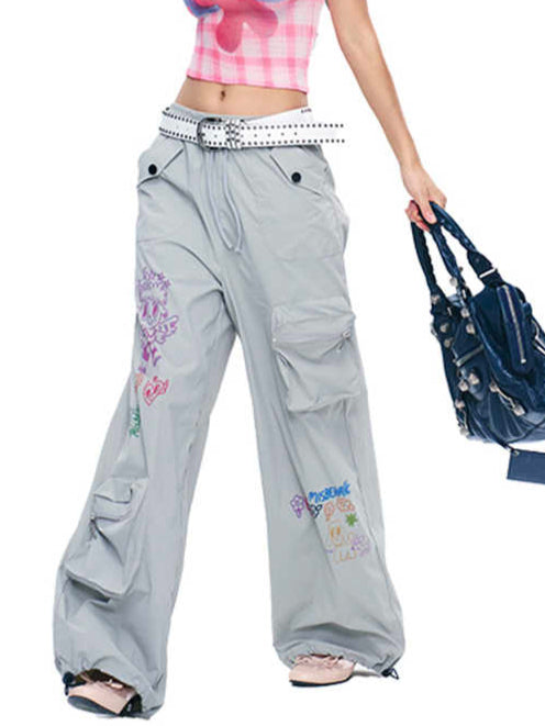 Acubi Printed Paratrooper Cargo Pants