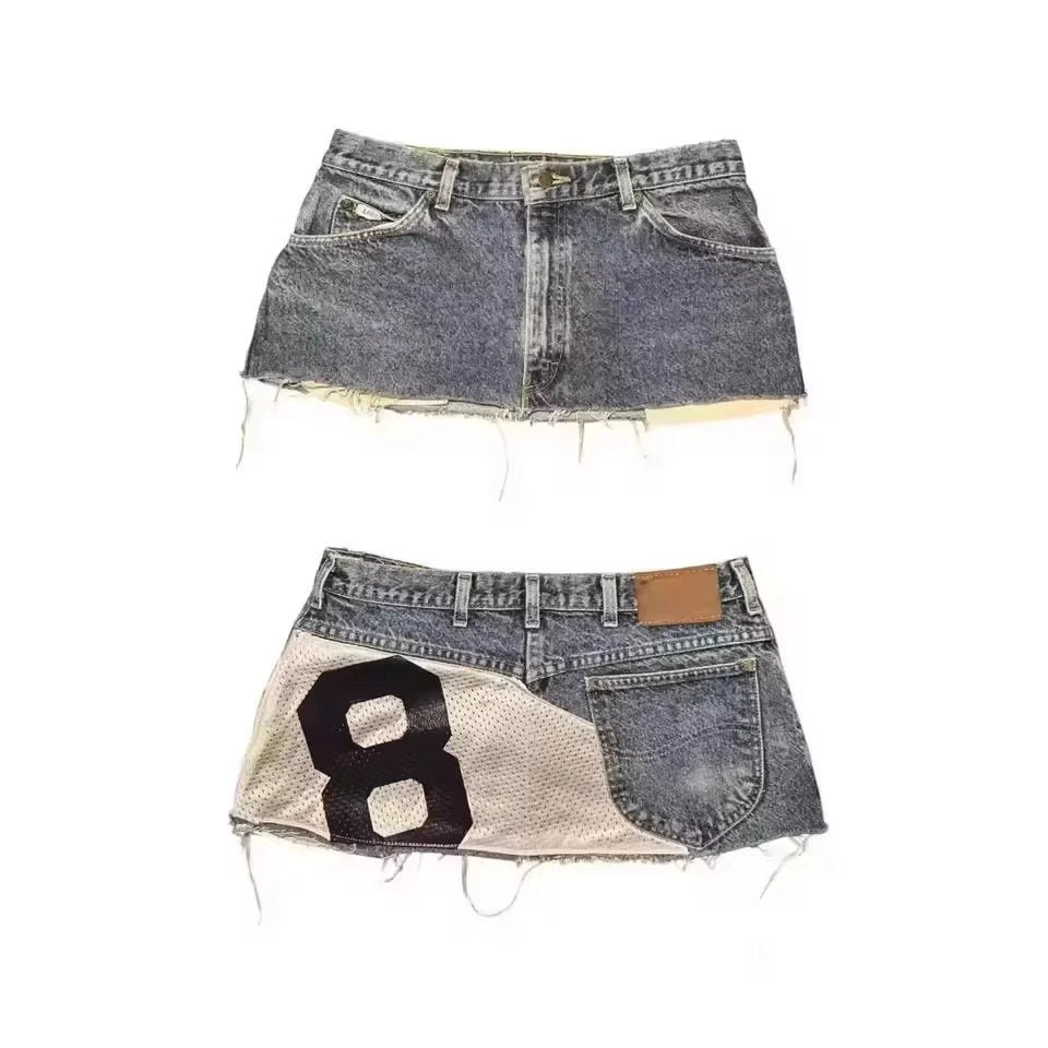 Y2K Streetwear Digital Print Paneled Mini Skirt