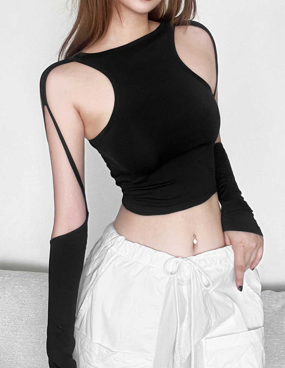 Acubi Hot Girl Hollow Crop Top