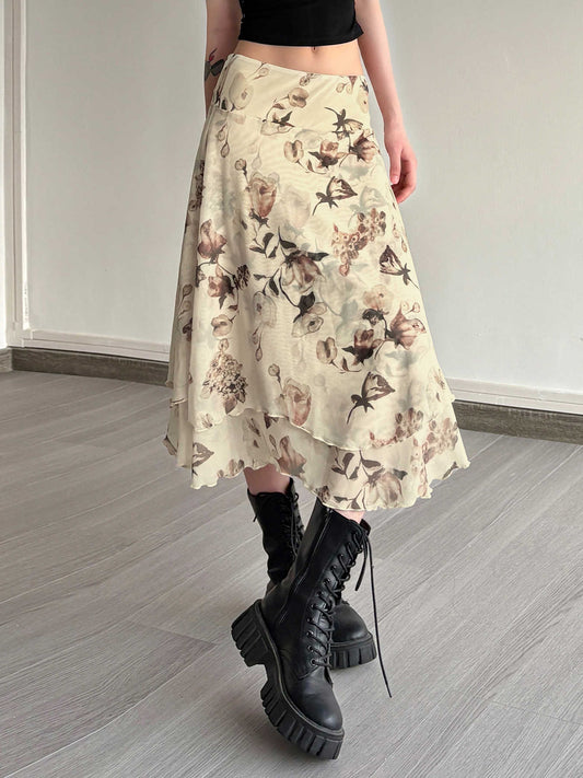 Fairy Grunge Plant-based Printed Skirt