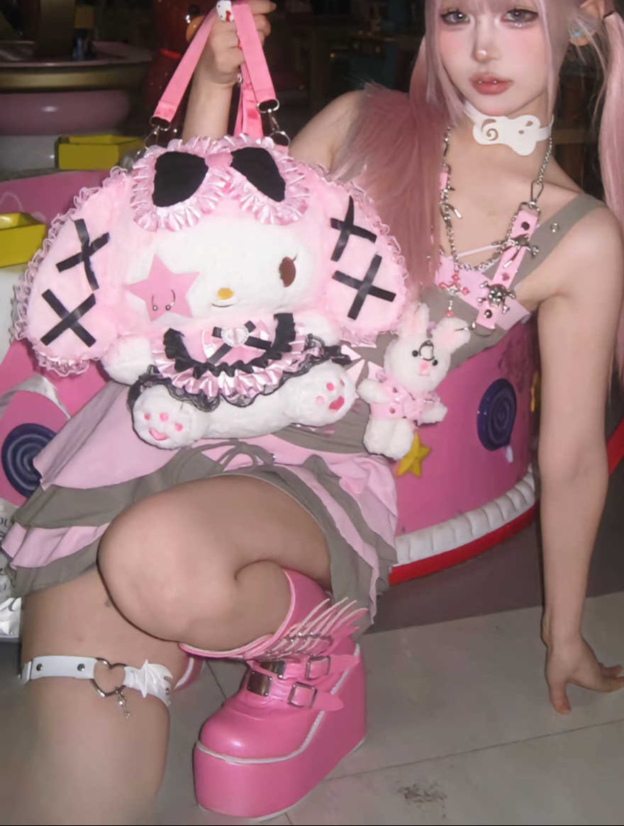 Y2K Black Pink Backpack