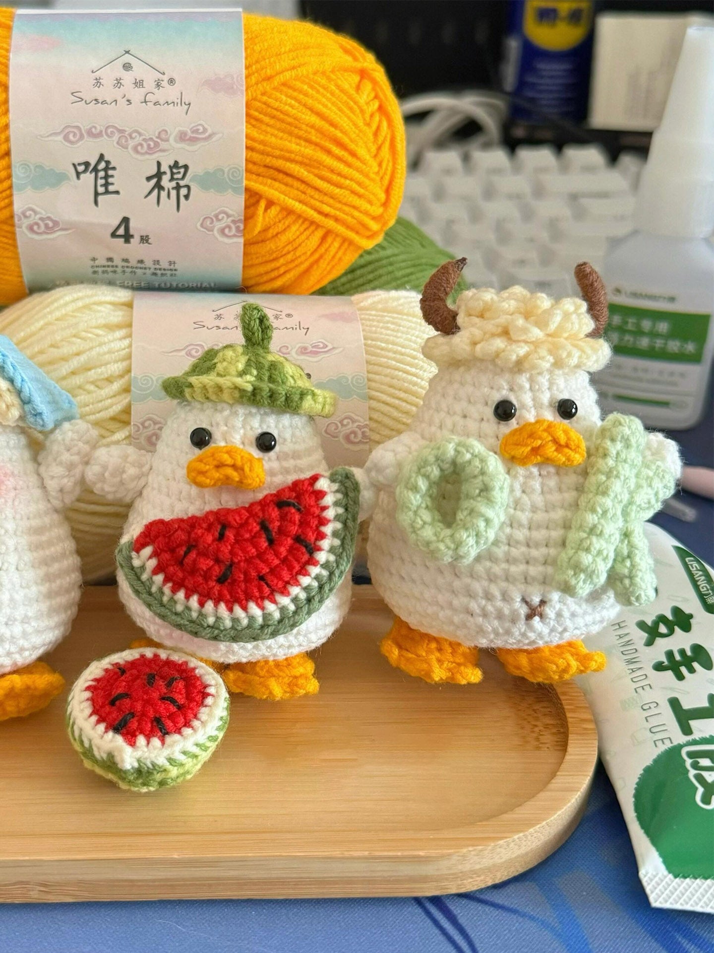 DIY wool fat duck doll