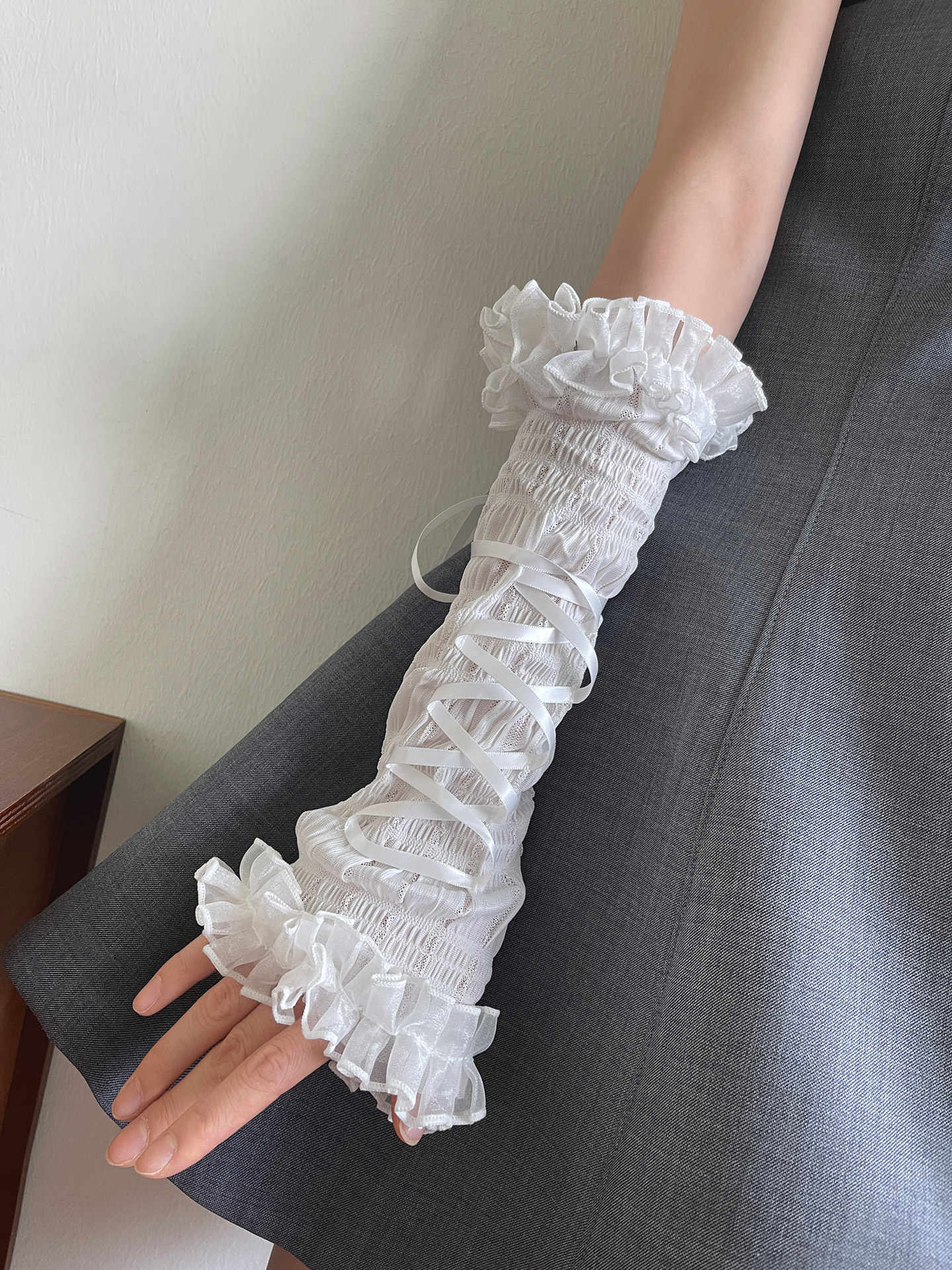 Ballet Strap Mesh Lace Sleeves