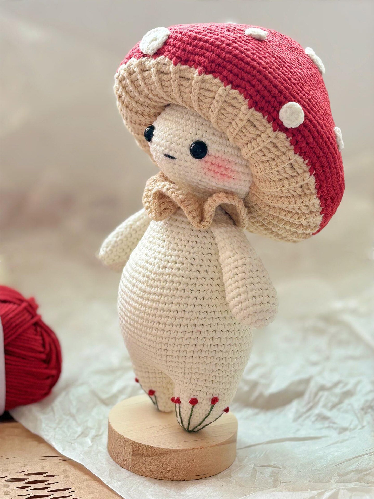 diy crochet Mushroom Elf Doll kit