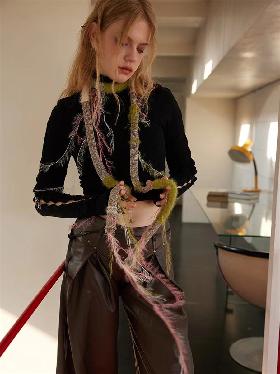 y2k vintage slim scarf