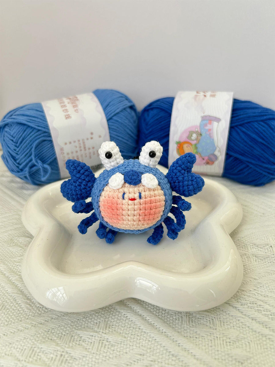 diy Wool crab crocheted doll