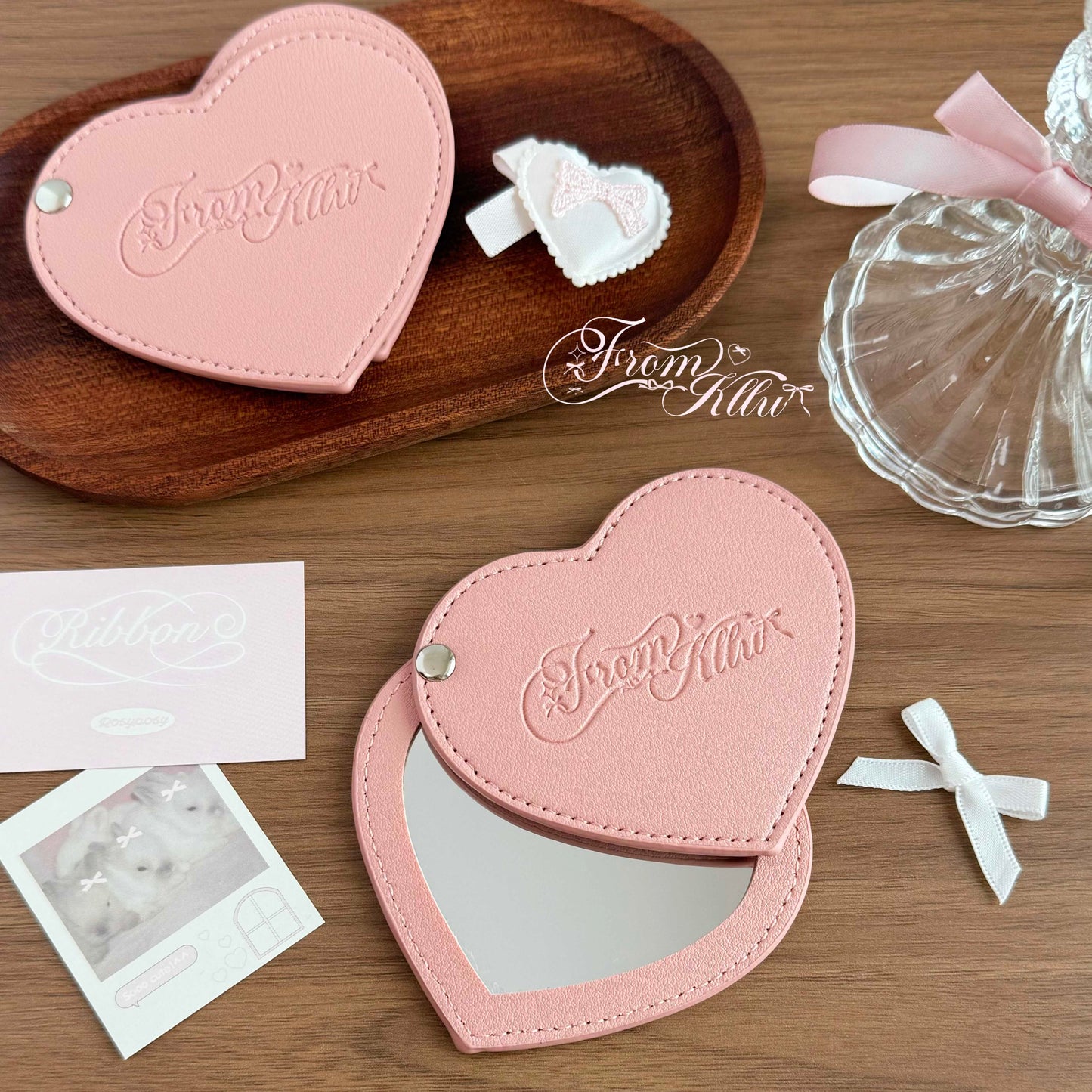 kawaii heart small mirror