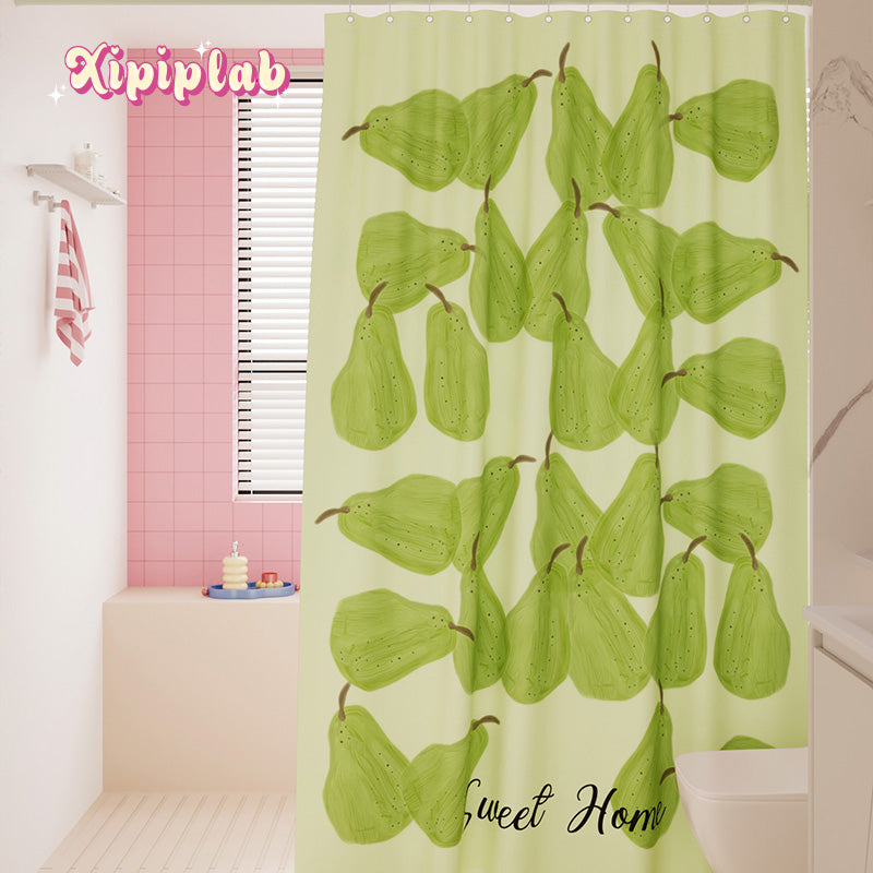 Pink Girly Strawberry Shower Curtain