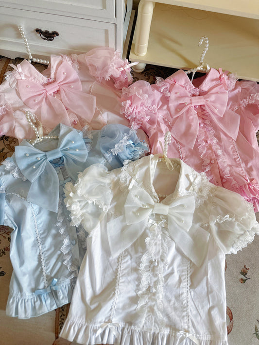 Jellycake Strawberry Mesh Lolita Shirt