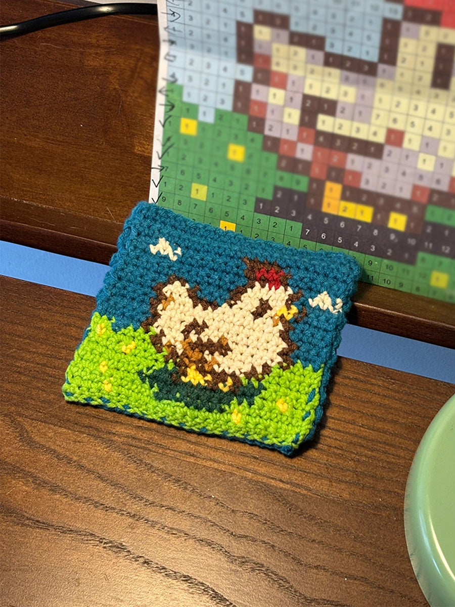 diy crocheted Stardew Valley chicken kit