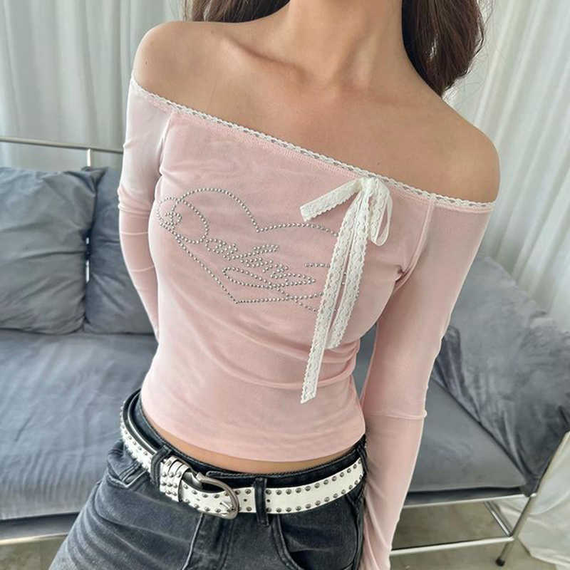 Coquette Off-shoulder Ballet Long-sleeved Top