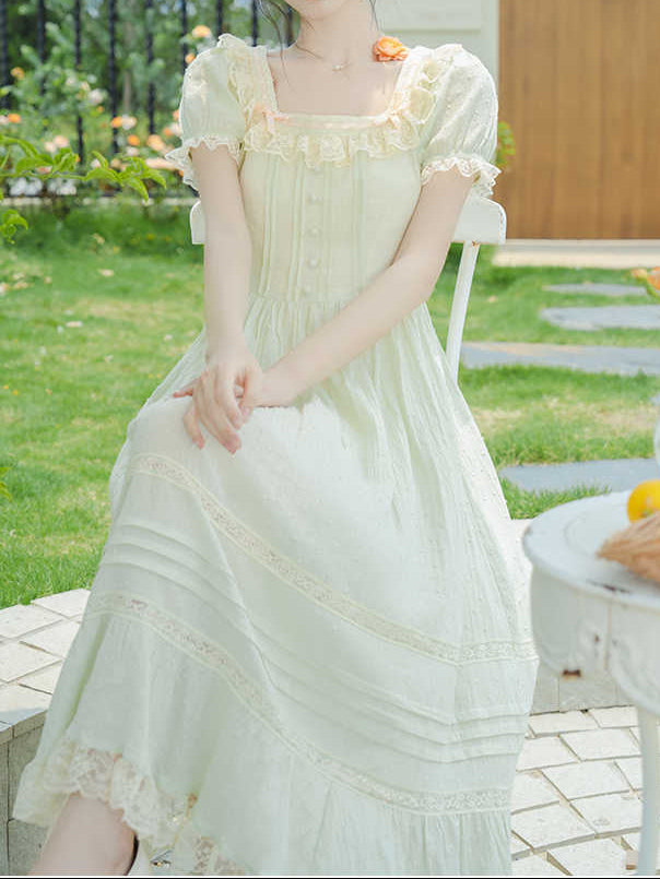 Fairy Cream Green Princess Dress