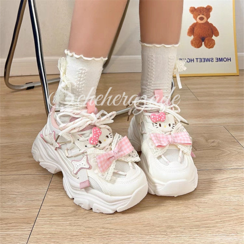 kitty kawaii platform sneakers
