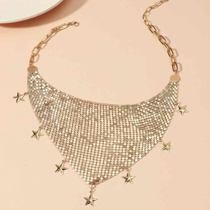 Vintage Scarf Collar Bling Necklace