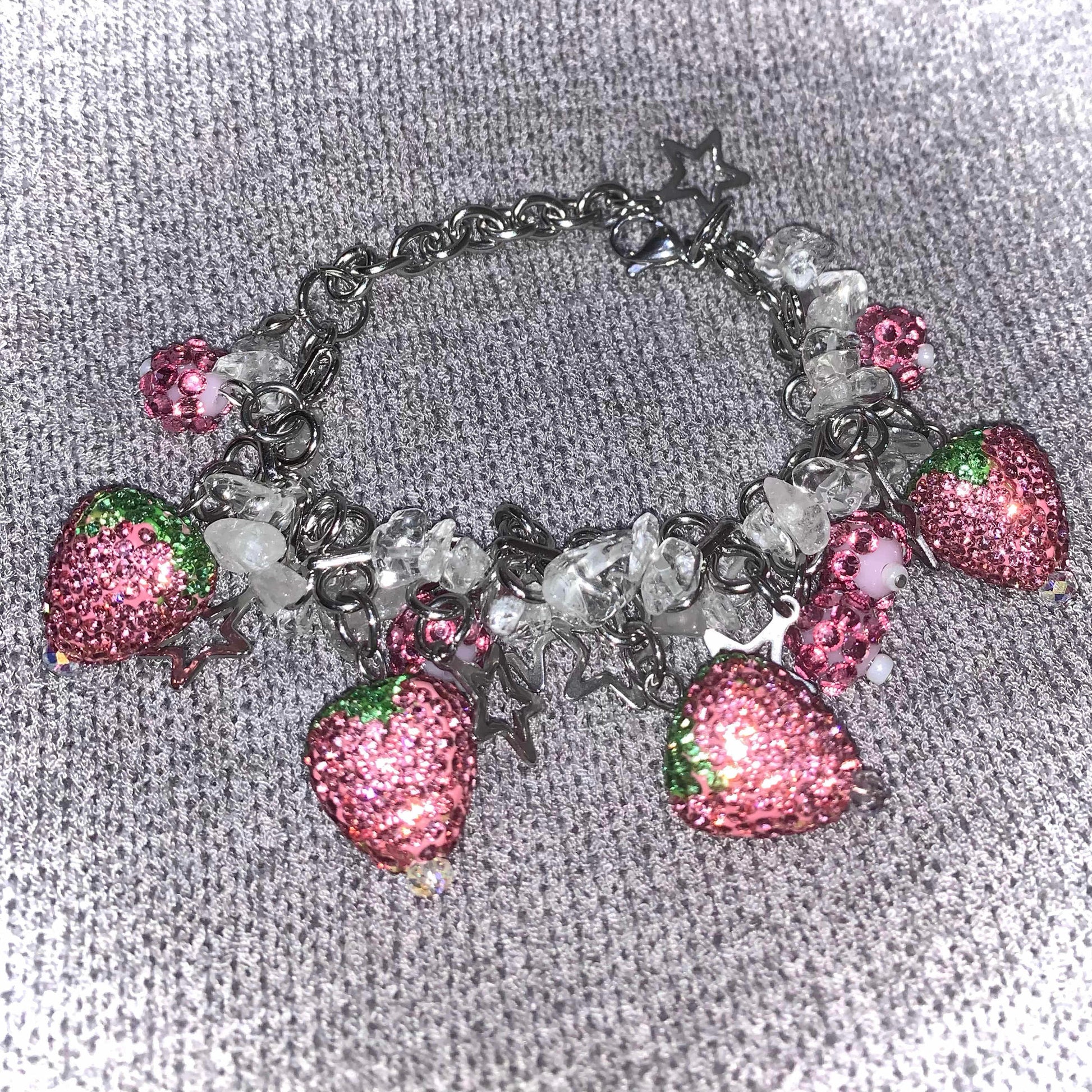 Diamond Strawberry Crystal Bracelet