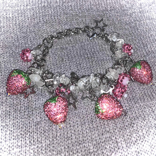 Diamond Strawberry Crystal Bracelet