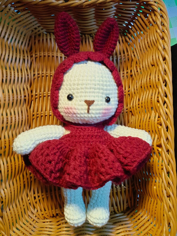 wool diy Baby rabbit sleeping doll