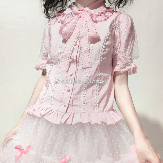 Lolita Inner Cotton Bow Shirt