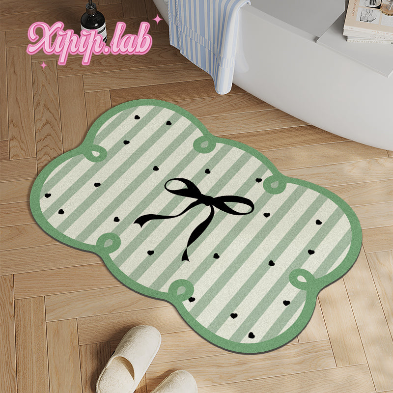 bow bathroom absorbent quick-drying floor mat