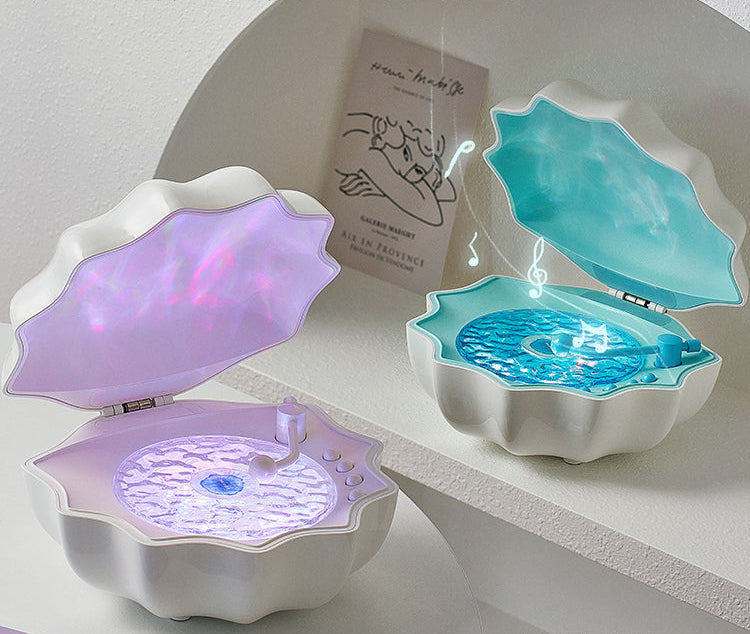 Water ripple shell projection bluetooth audio speaker