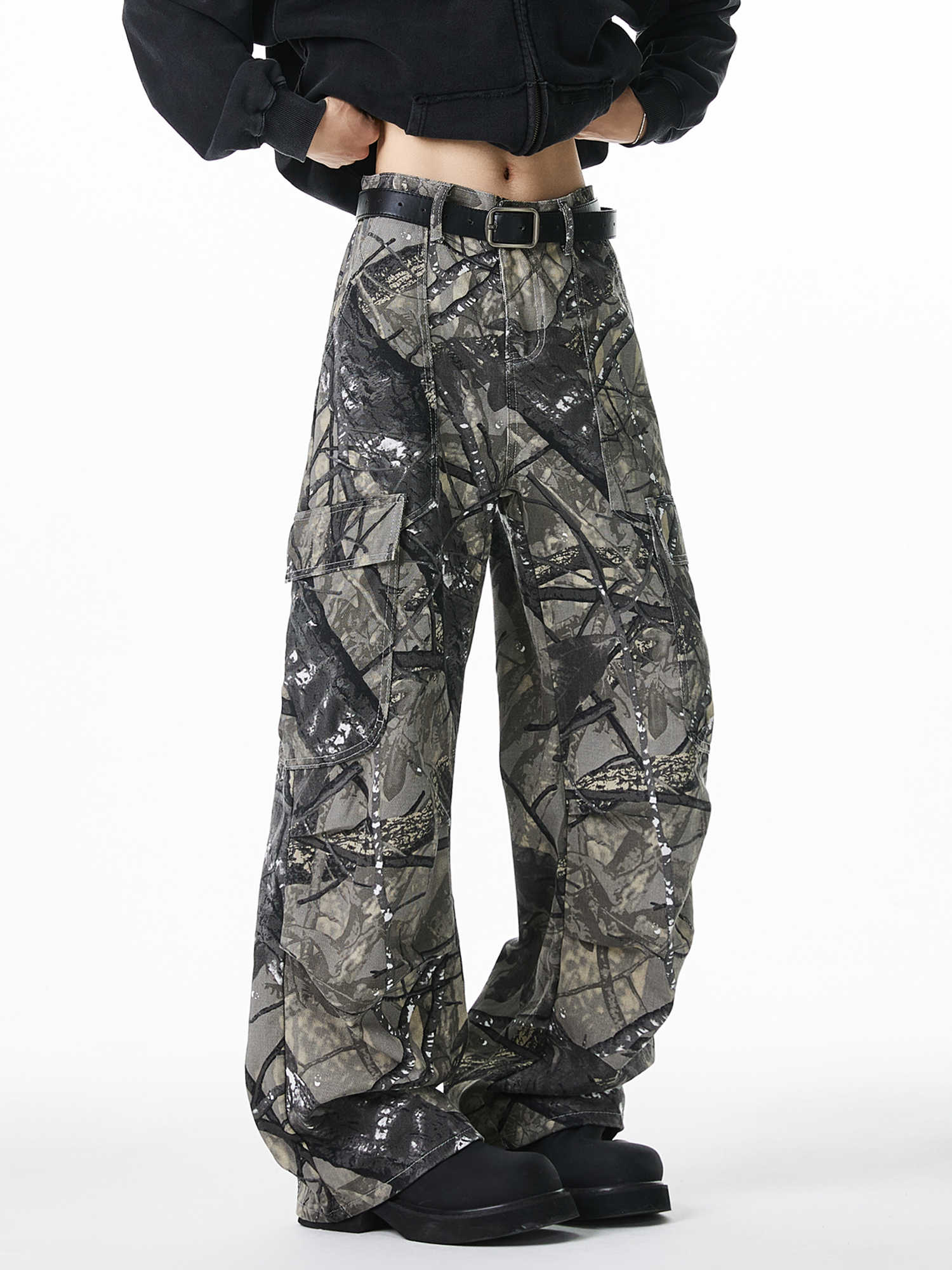 Camouflage Street Straight Pants