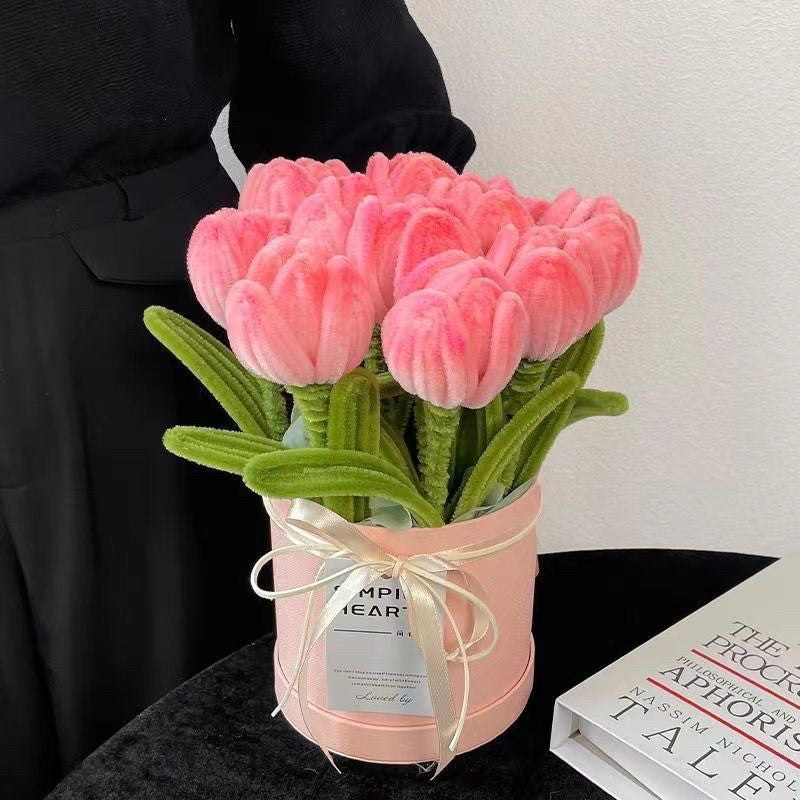 Tulip Bouquet in a Bucket – DIY Chenille Stem Craft Kit