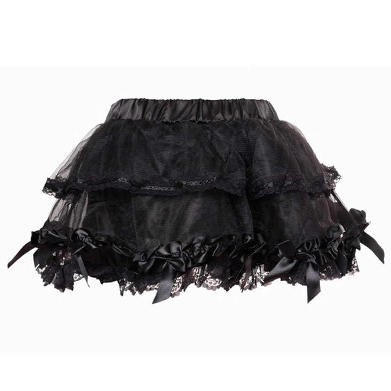 Lace Bows Dark Coquette Tutu Skirt