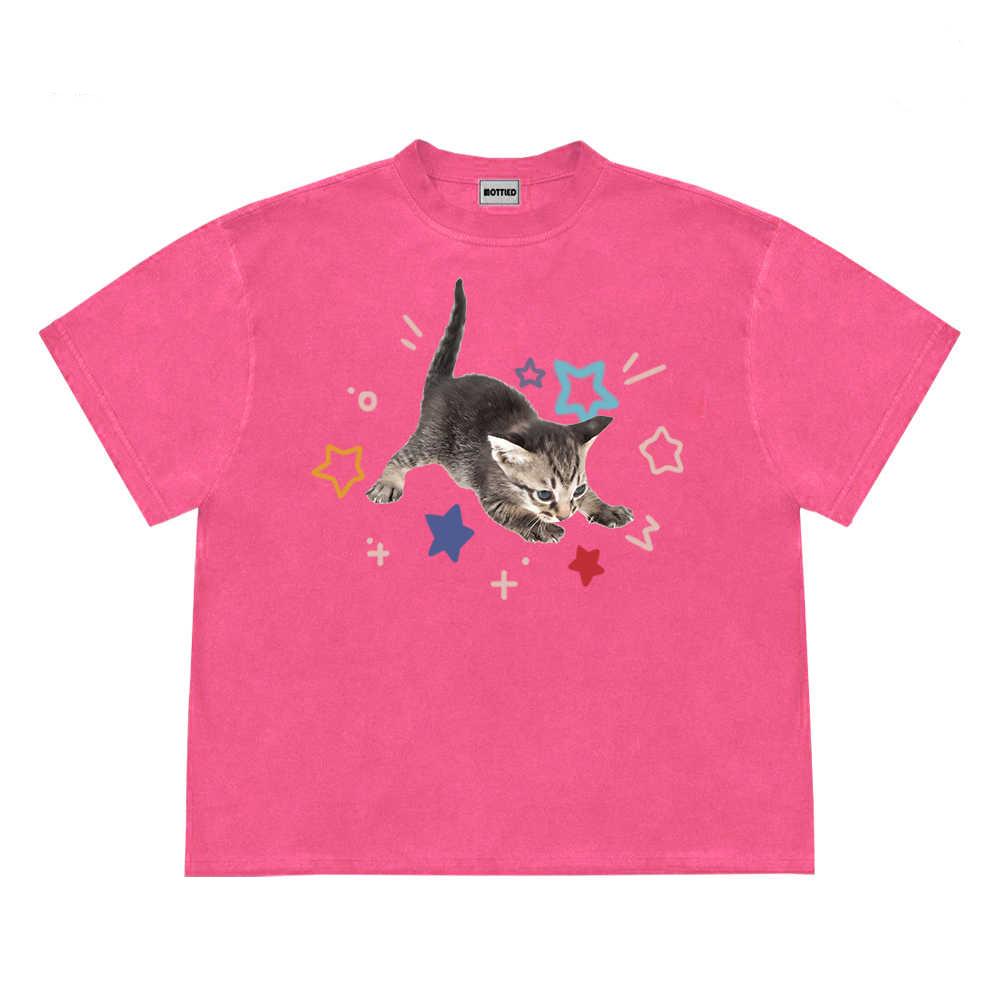 Casual Cute Style Kitty Tee