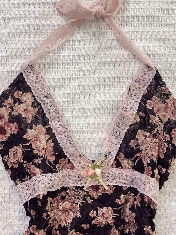 y2k hot girl pink lace suspenders