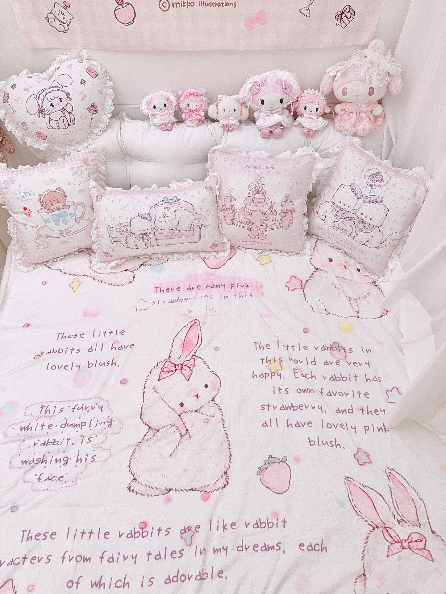 kawaii rabbit blanket