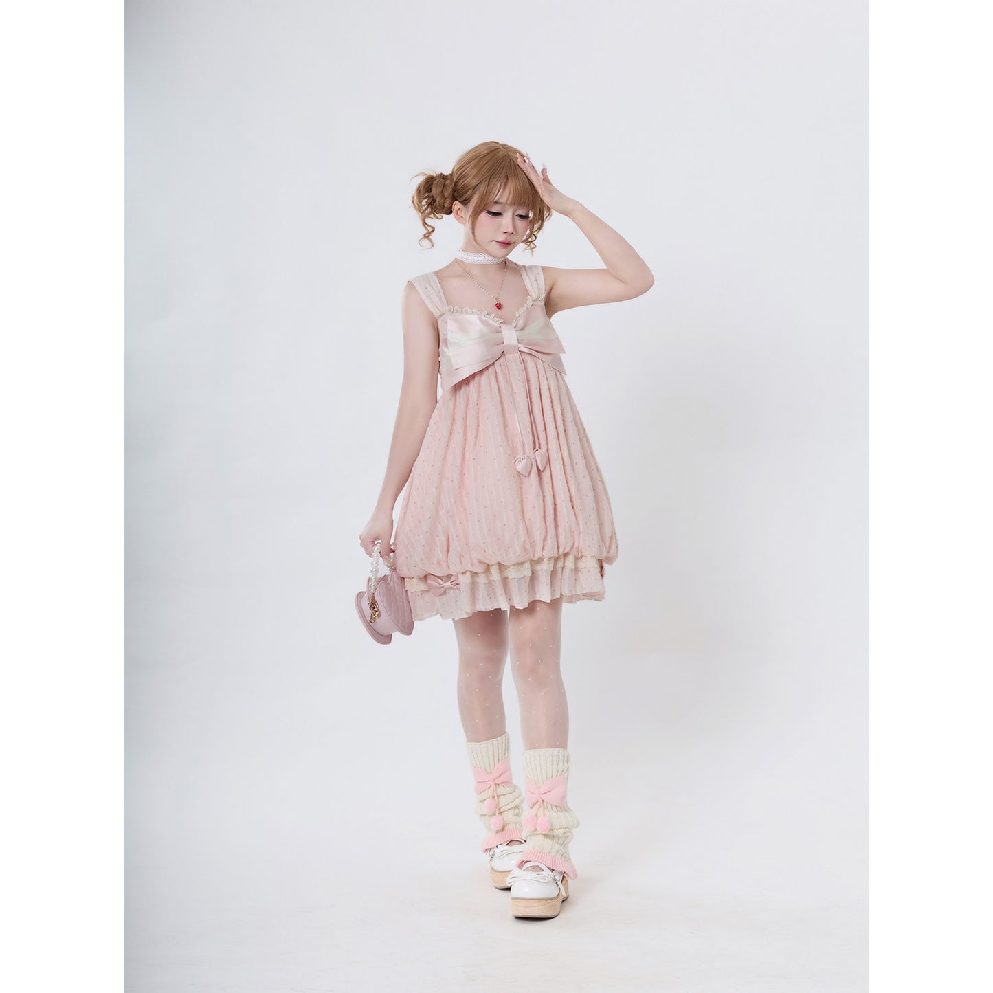 vintage polka dots bow dress
