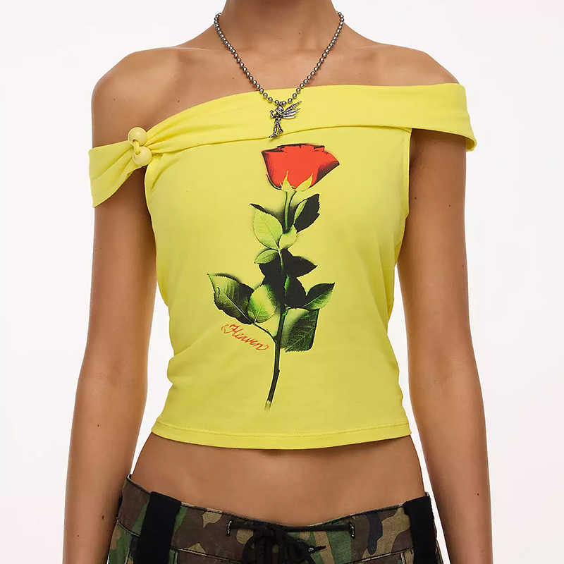 Rose Y2K Sleeveless Straps Top