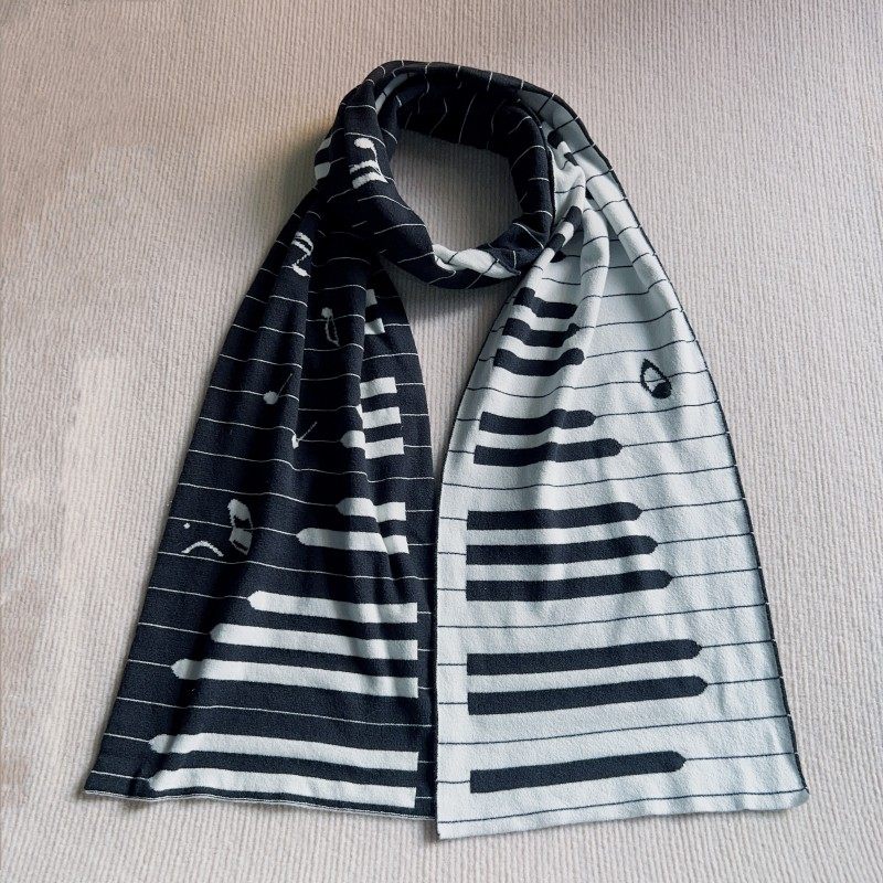 Piano keys scarf