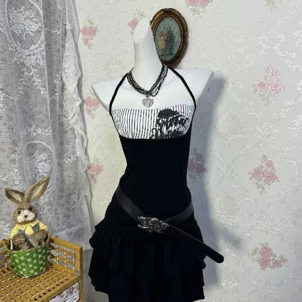 y2k rose print tank top