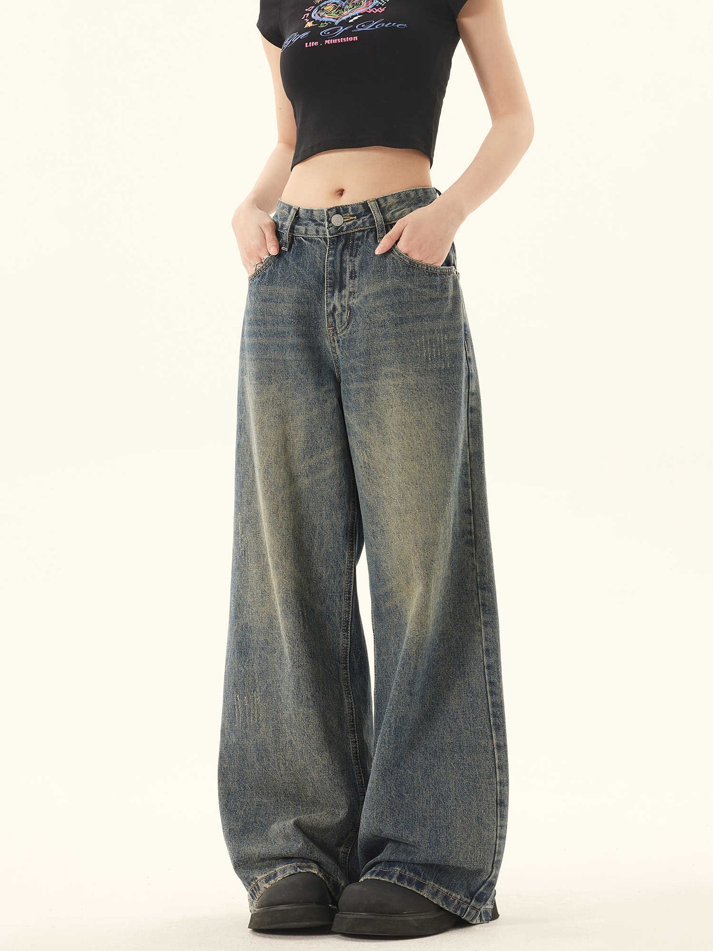 Y2K Retro Distressed Baggy Jeans