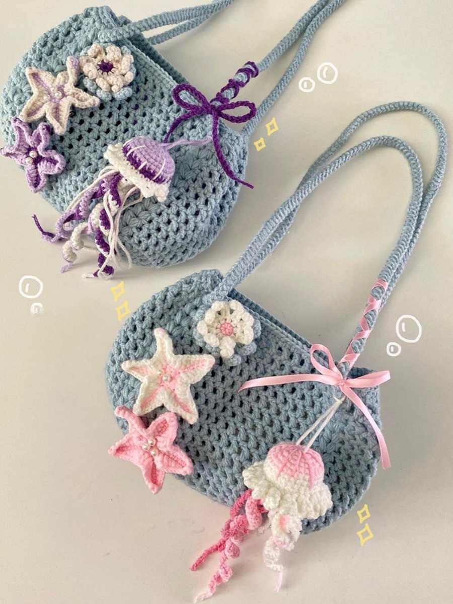 Diy Handmade Crochet Ocean Shell Bag