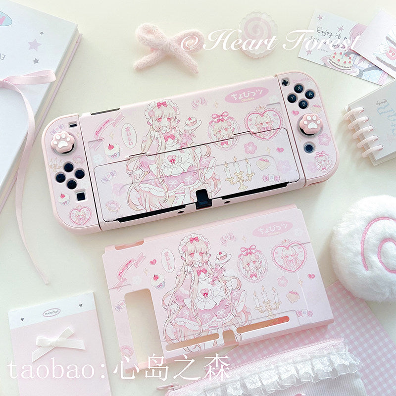 Cute pink switch oled protective case