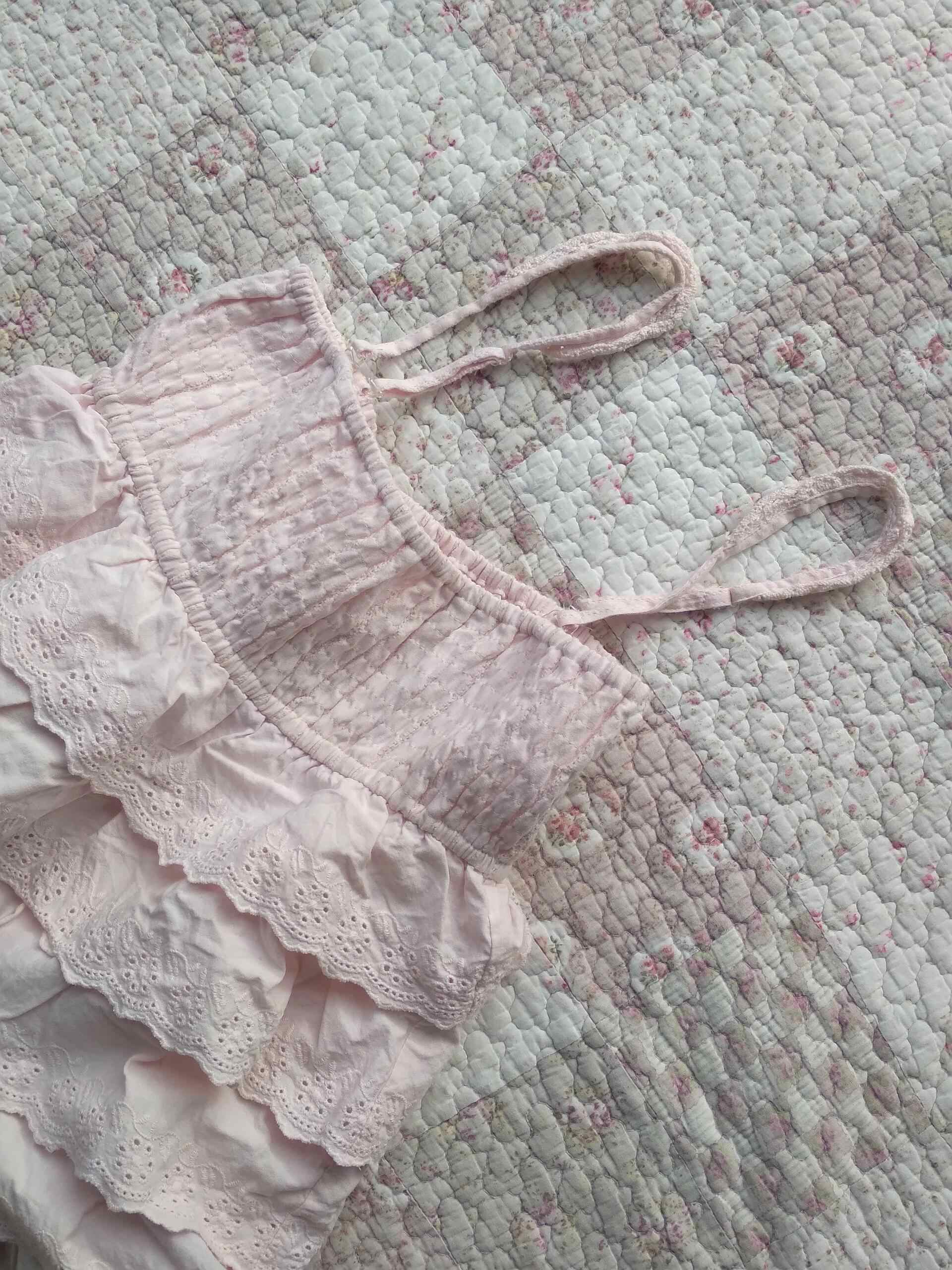Ruffled Pink Tank Top