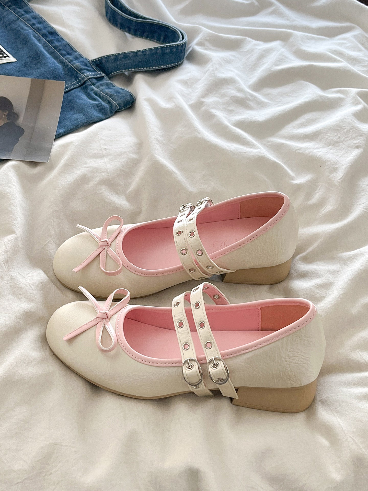 French floral ballet shoes