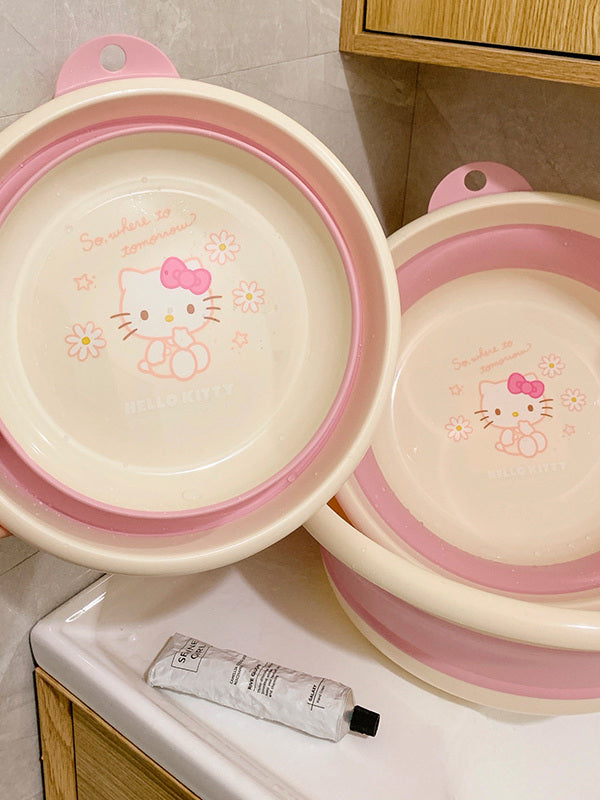 cute kitty folding wash basin