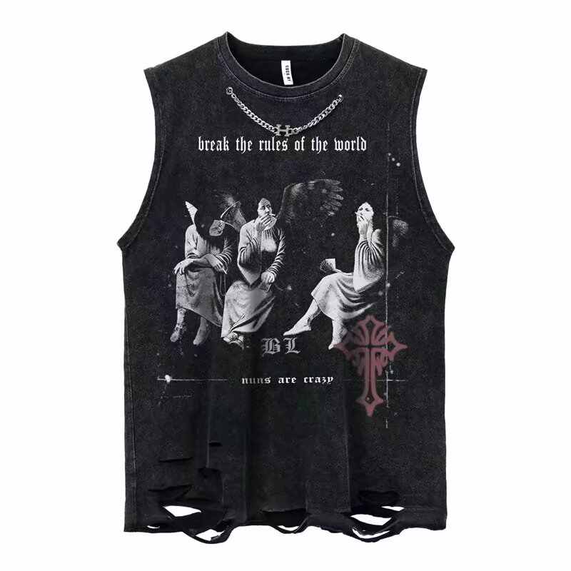 Grunge Gothic Hole Gothic Vest