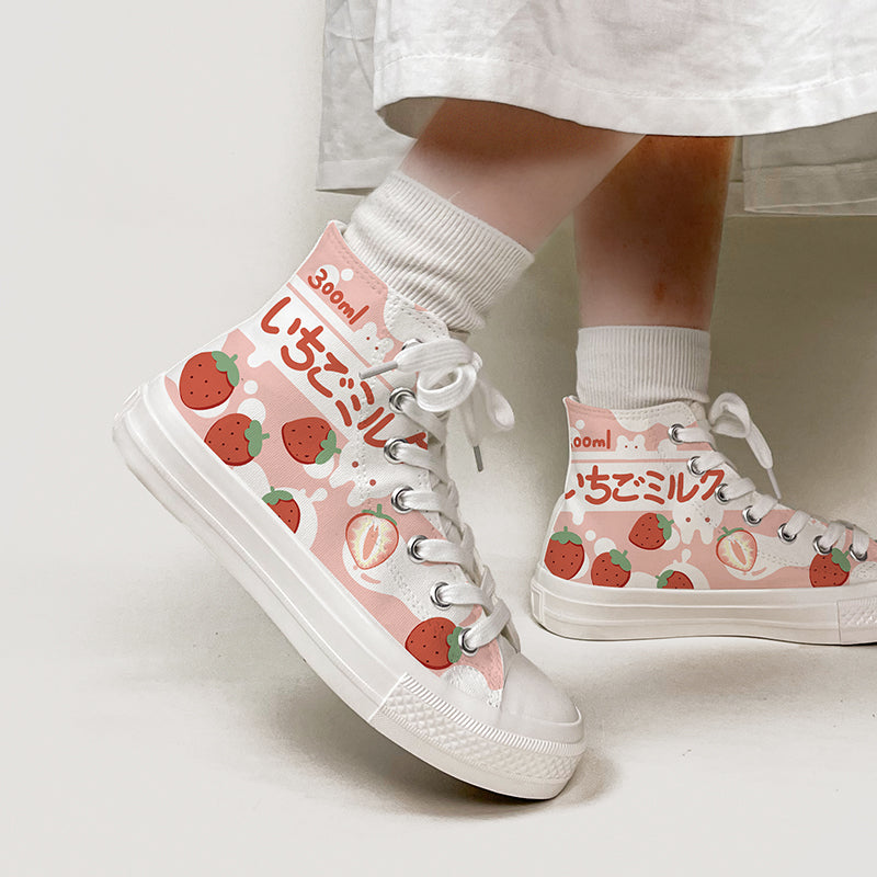 strawberry kawaii shoes
