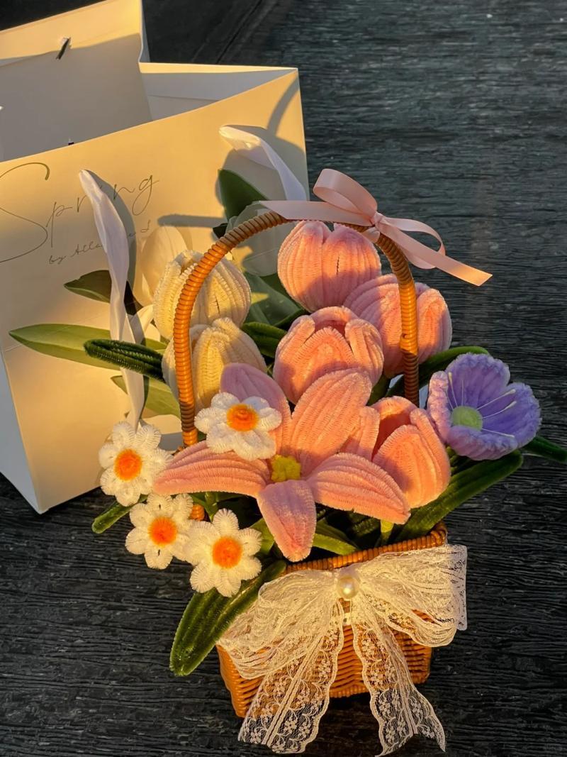 Diy Twist stick flower basket