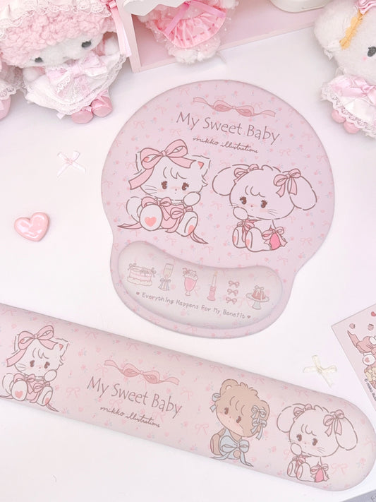 kawaii pink mouse anti-slip pad