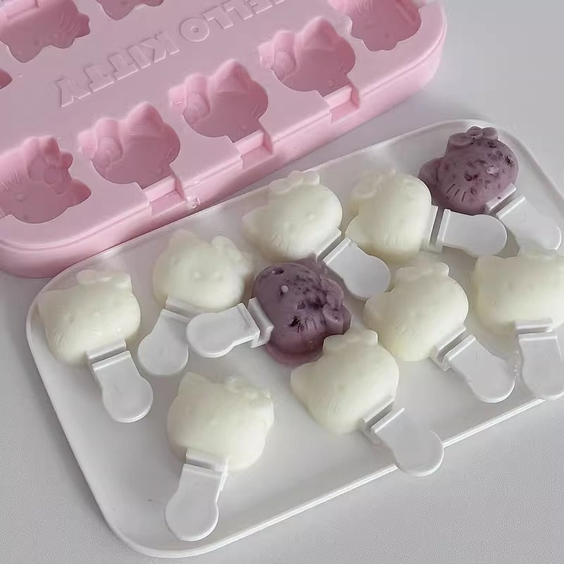 cute kitty ice cream mold