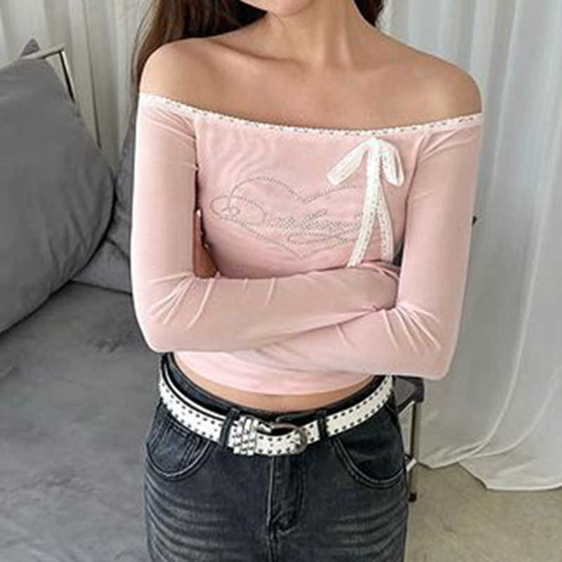 Coquette Off-shoulder Ballet Long-sleeved Top